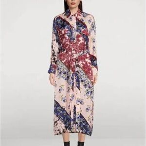 SMYTHE scarf print shirt dress - Like new